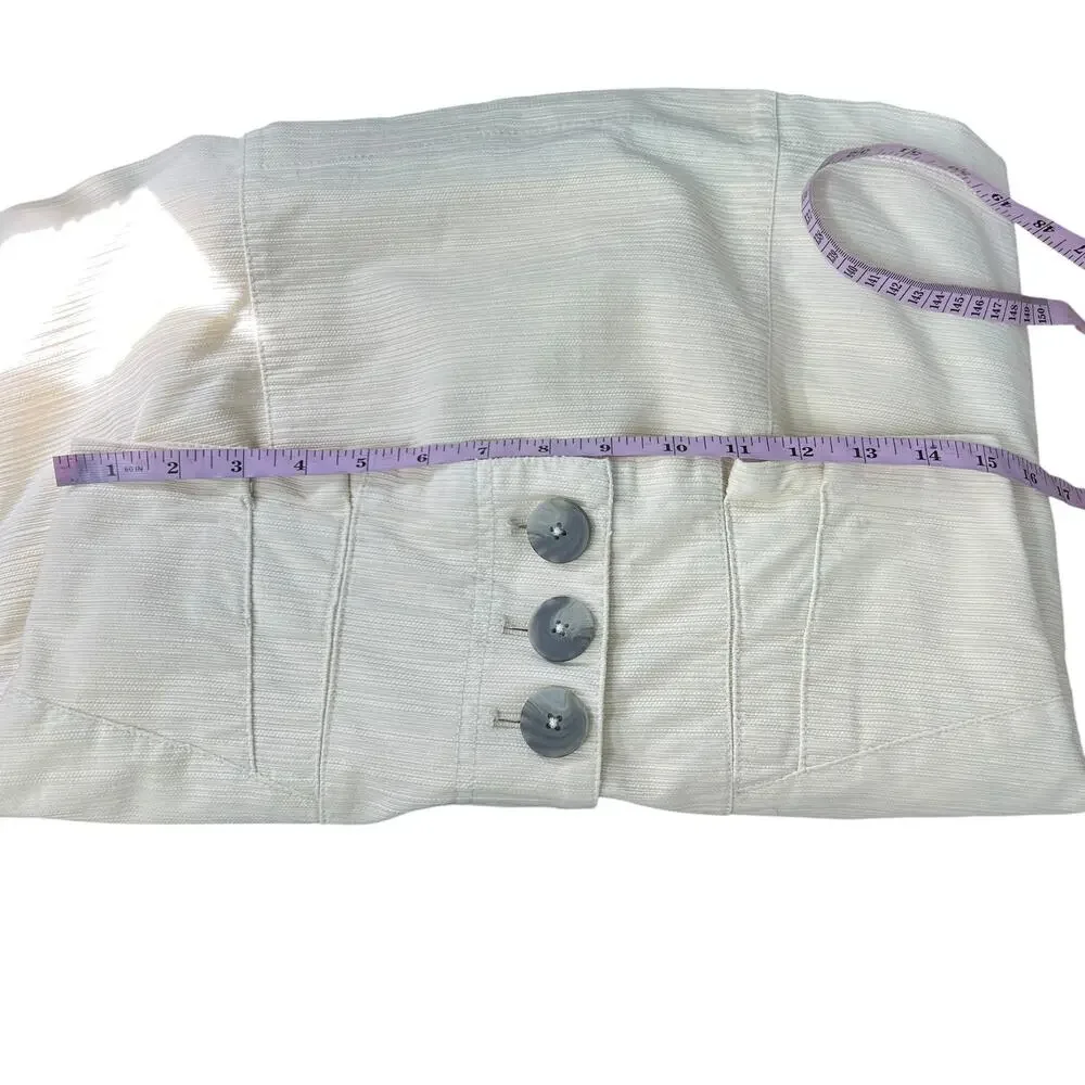 Free People High Waist Button Skirt Womens Medium Boho Chic Festival Country